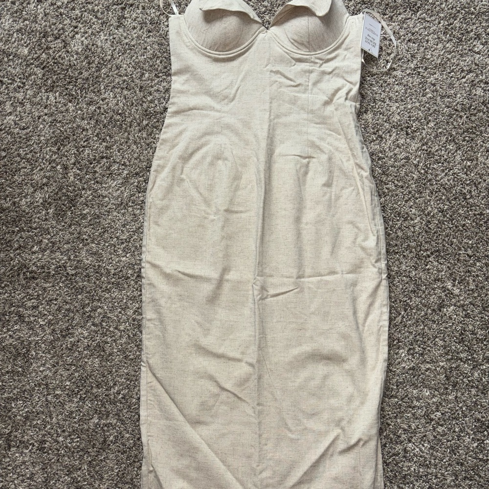 JLUXLABEL Cream Midi Dress